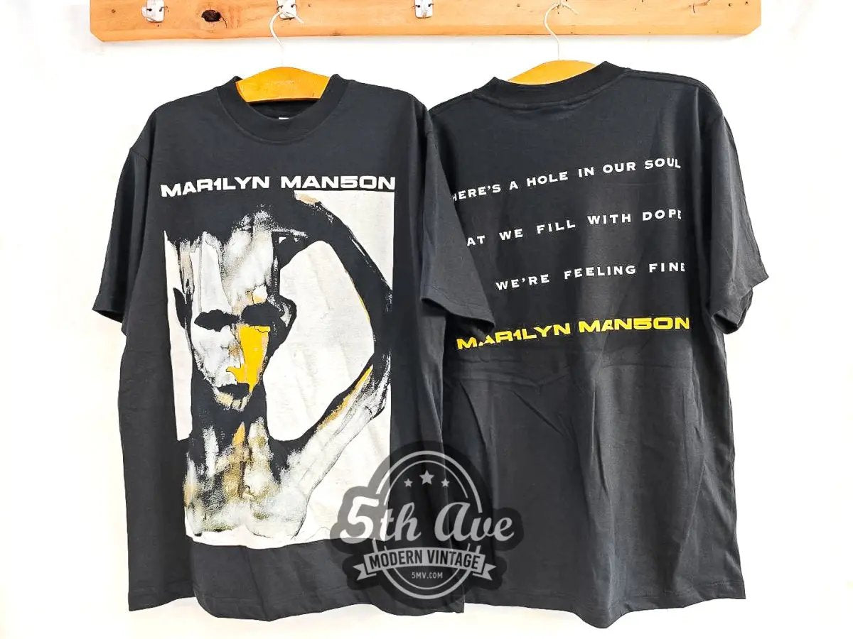 Newsletter: Marilyn Manson 'I Don't Like the Drugs' (But the Drugs Like Me) - Vintage Reprint Band T-Shirt