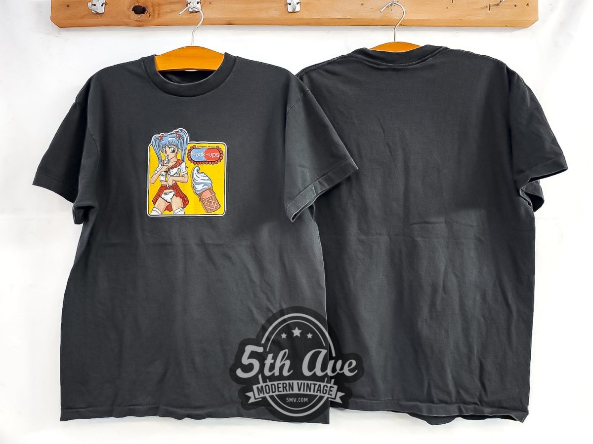 Hook - up Skateboards 'Ice Cream Girl' - Vintage Reprint T-Shirt - Vintage Band Shirts