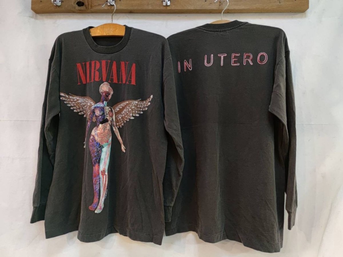 In Utero Nirvana Long Sleeve Tee: Grunge-Inspired Streetwear Essential - Vintage Band Shirts