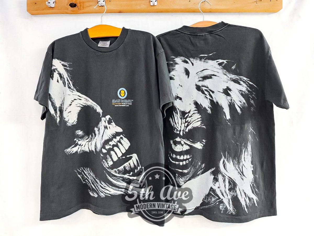 Iron Maiden 'Brave New World Tour' - AOP All Over Print Vintage Reprint Band T-Shirt - Vintage Band Shirts