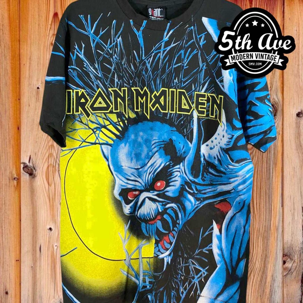 VTG IRON MAIDEN SINGLE newest STITCH COTTON T-SHIRT BLACK SIZE EXTRA LARGE