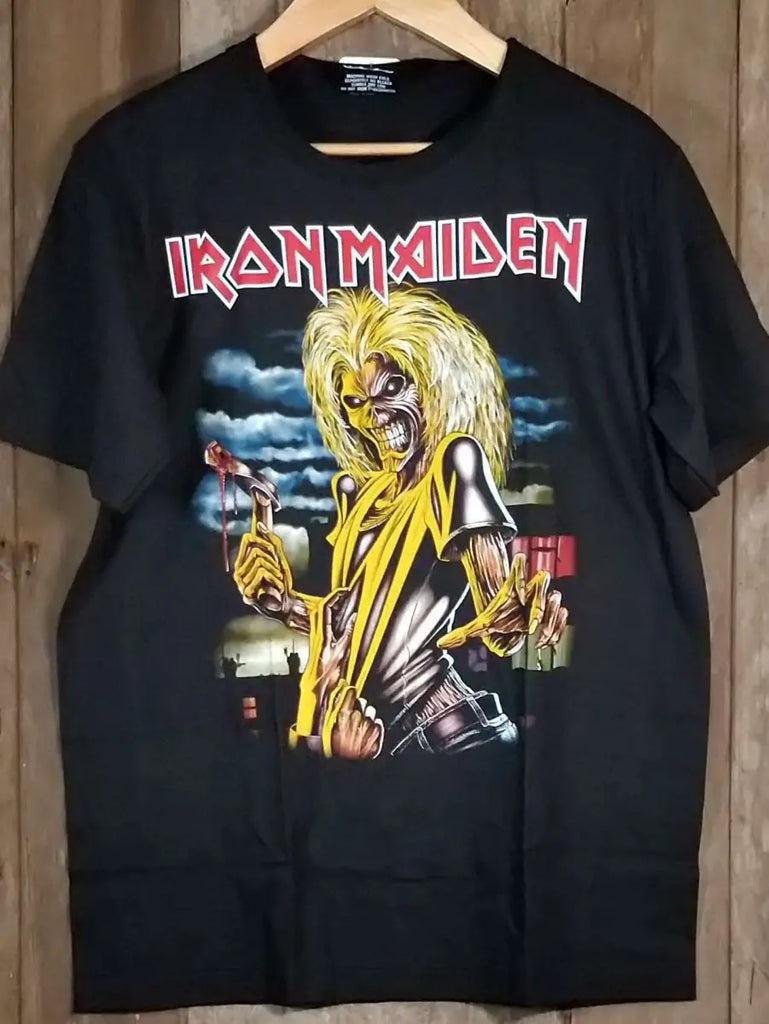 XL IRON MAIDEN 全面プリントT バンドT レア Vintage 古 XL IRON MAIDEN 全面プリントT バンドT レア Vintage