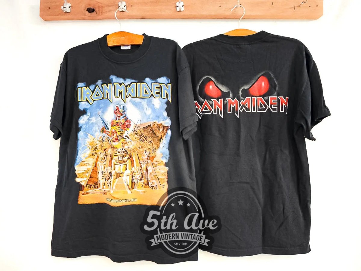 Iron Maiden Somewhere Back in Time - Vintage Reprint Band T-Shirt - Vintage Band Shirts