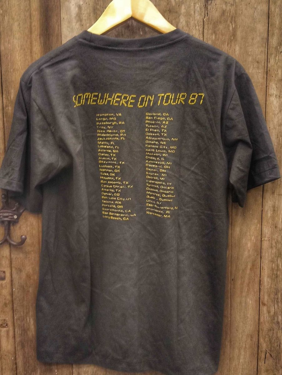 Iron Maiden 'Somewhere on Tour '87' T-Shirt: A Vintage Rock Odyssey in  Streetwear Style - Vintage Band Shirts