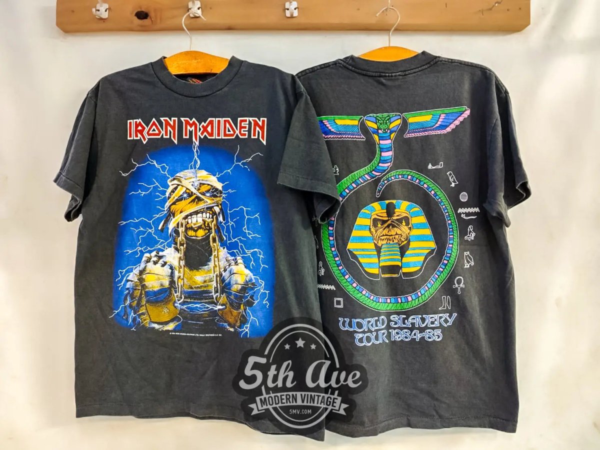 Iron Maiden World Slavery Tour 1984/85 - New Vintage Band T shirt - Vintage Band Shirts