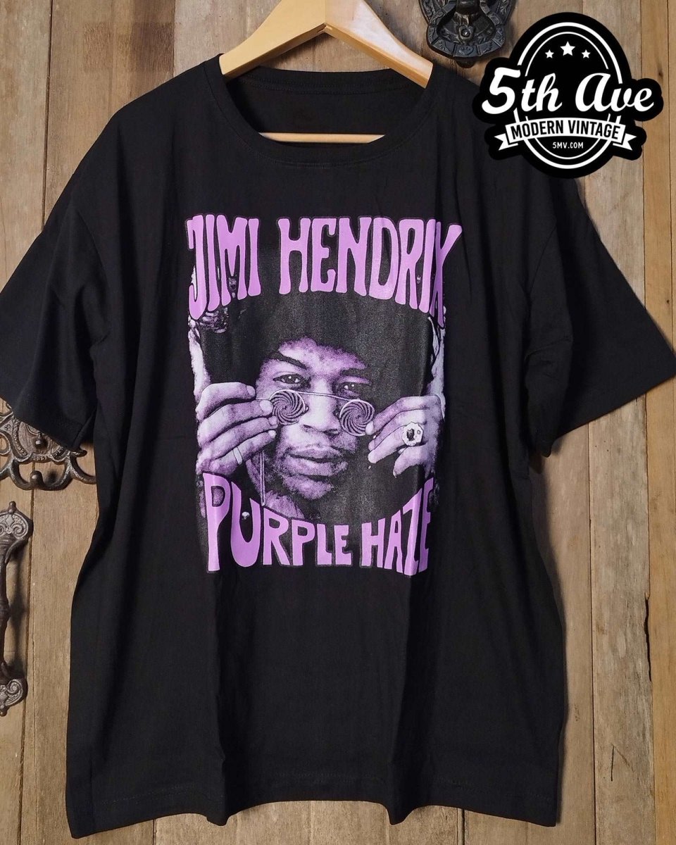 Jimi Hendrix Purple Haze - New Vintage Band T shirt - Vintage Band Shirts