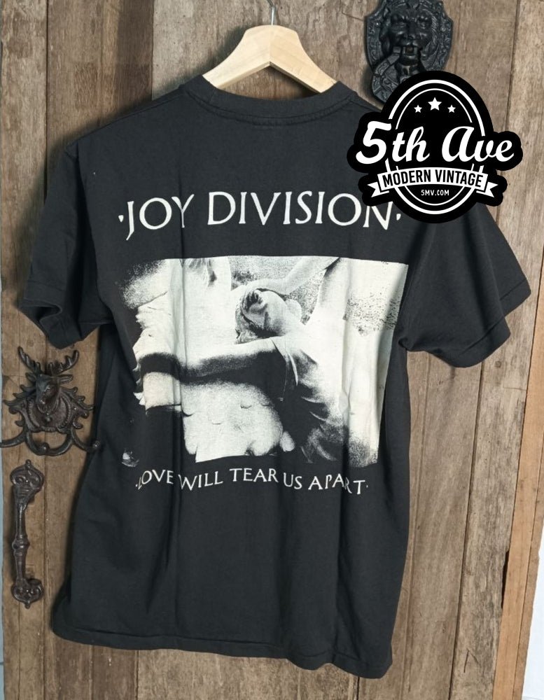 Joy Division Unknown Pleasures Stitch t shirt with "Love Will Tear Us Apart" Artwork - Vintage Band Shirts