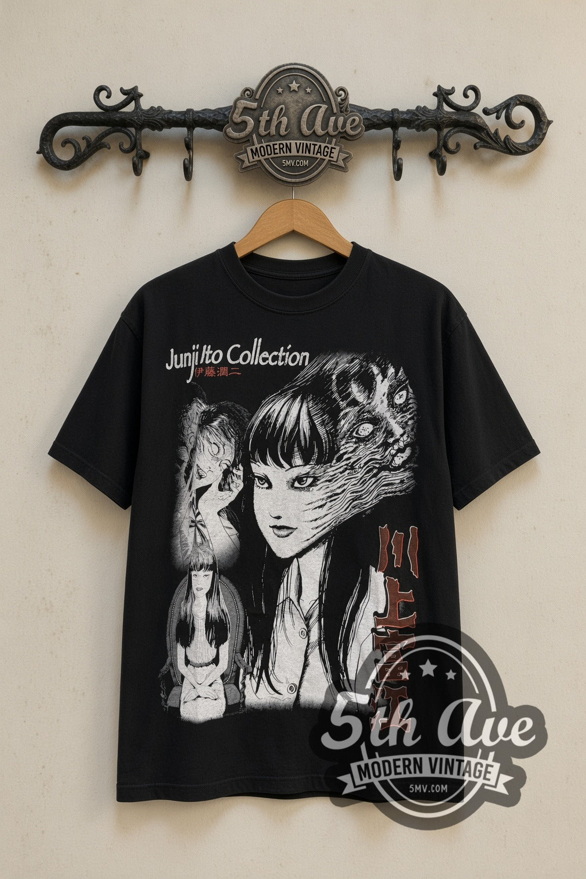 Junji Ito Collection Tomie manga tee front on the 5MV rack