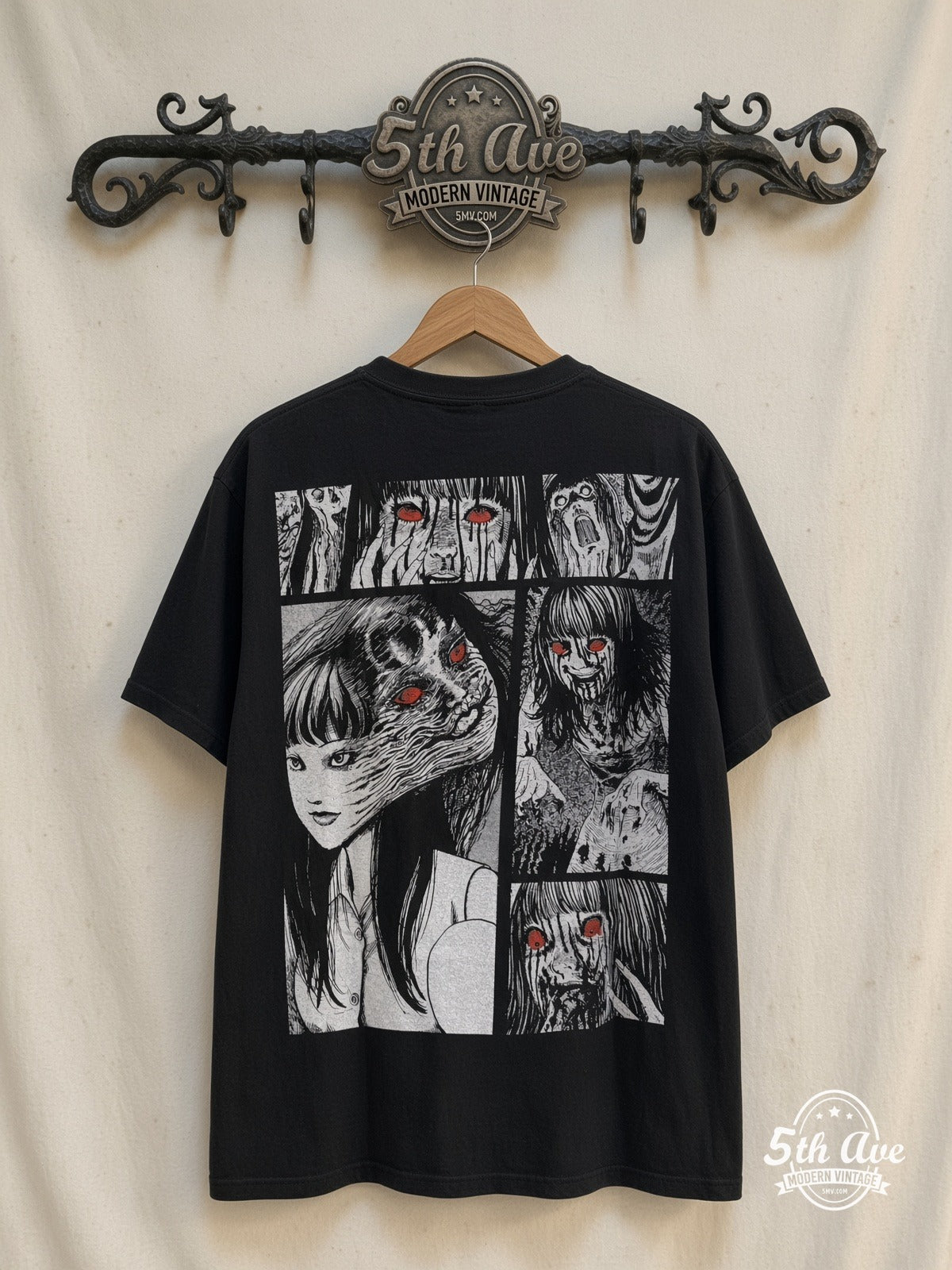Junji Ito Tomie Collection vintage t-shirt back on rack