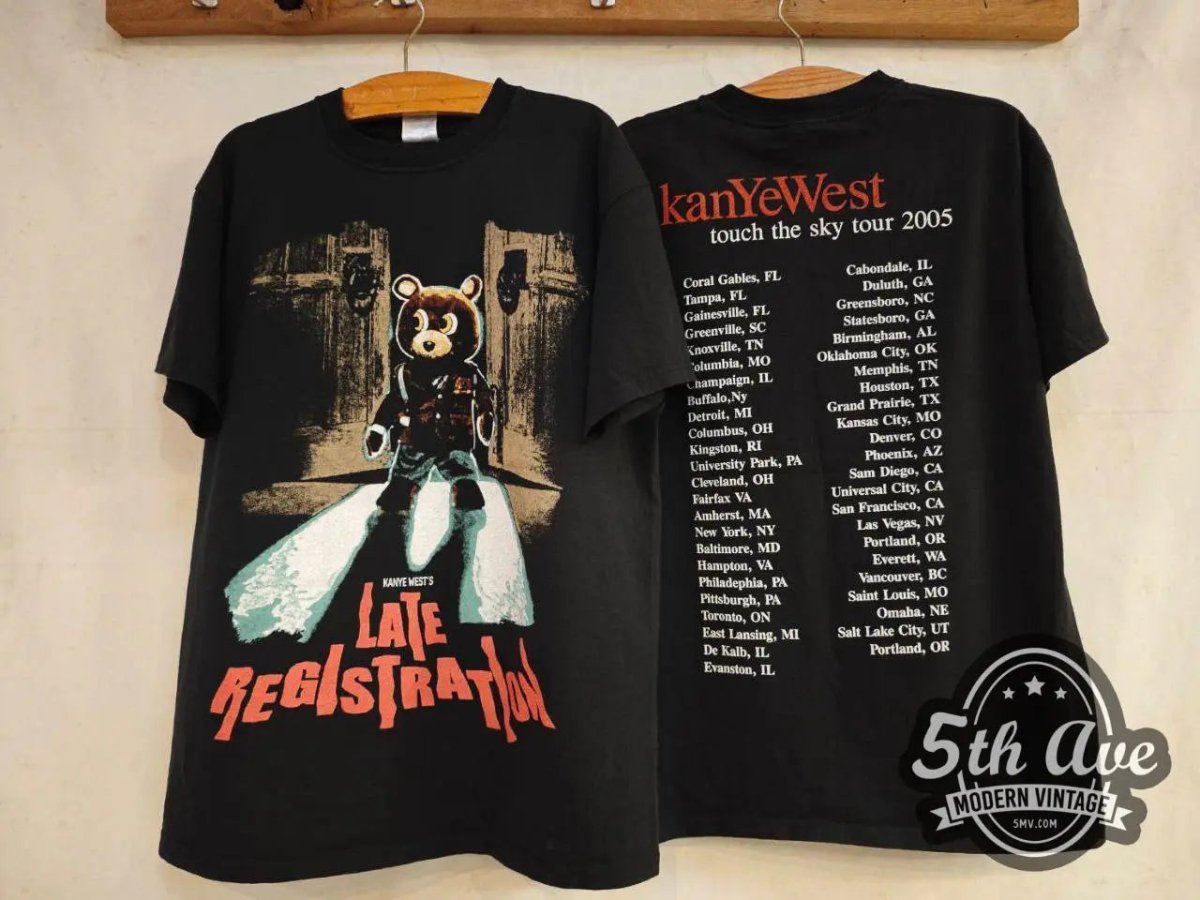 Kanye West Late Registration Touch the Sky Tour 2005 - New Vintage Band T shirt - Vintage Band Shirts