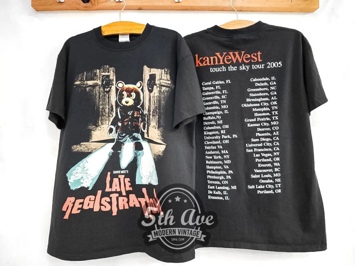 Kanye West Late Registration Touch the Sky Tour 2005 - Vintage Reprint Band T-Shirt - Vintage Band Shirts