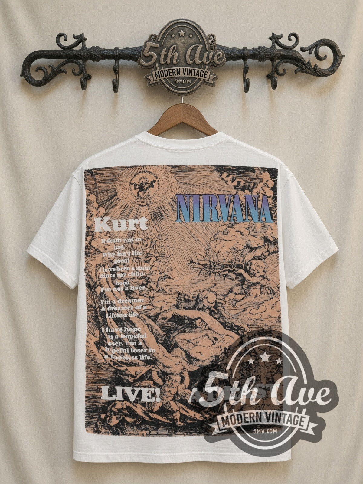 Kurt Cobain 1967-1994 Live At Last All Over Print Vintage Graphic Tee