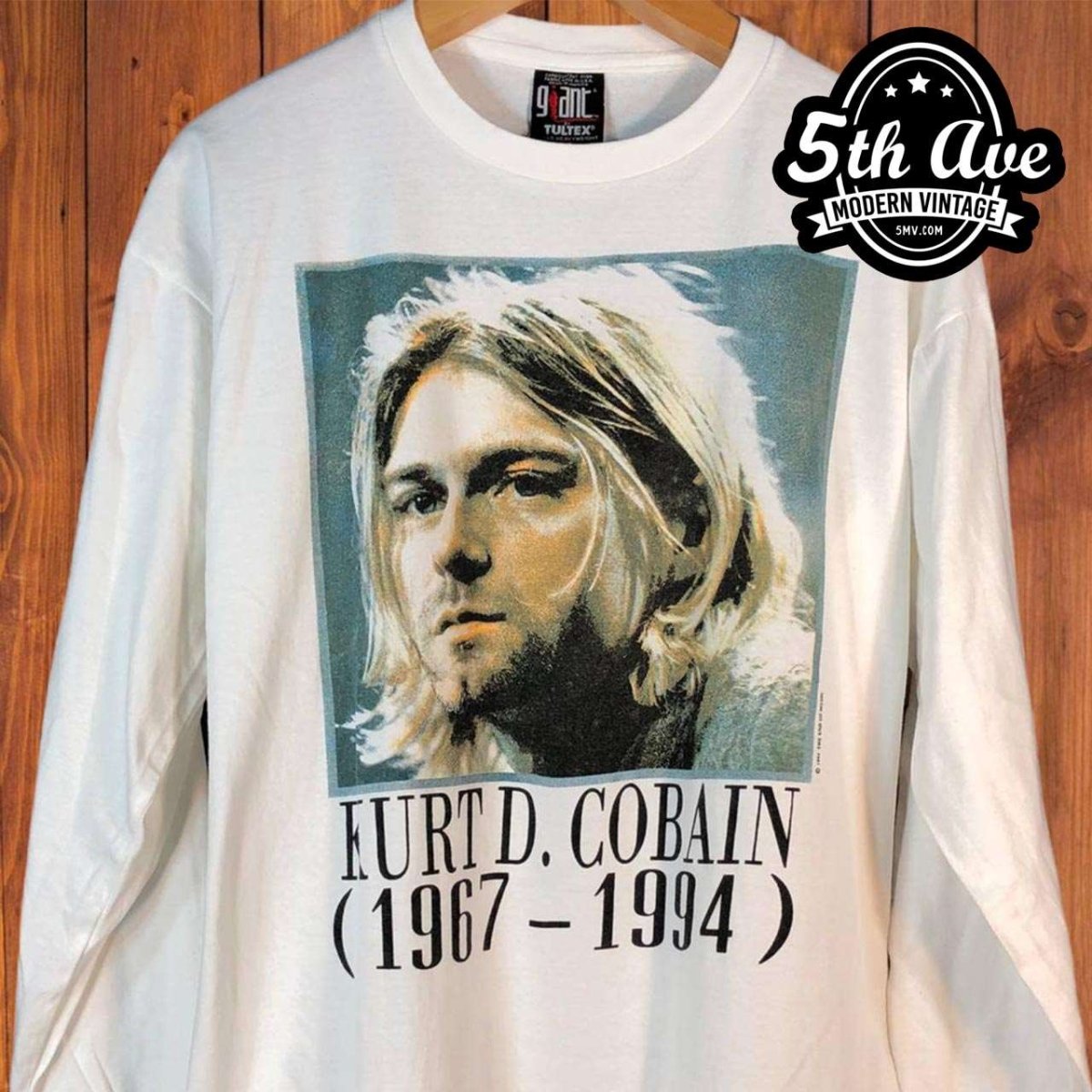 Kurt Cobain Legacy Tribute Long Sleeve Crew Neck T Shirt - Vintage Band Shirts