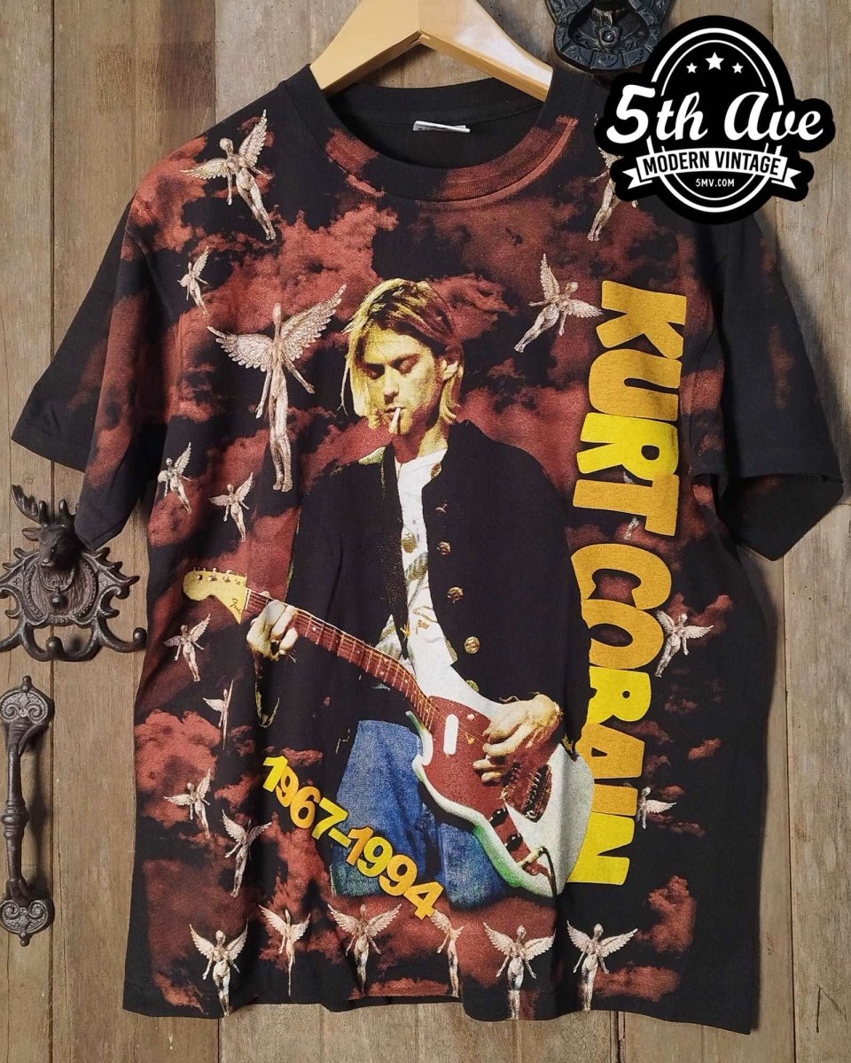 Kurt Cobain Nirvana - AOP all over print New Vintage Band T Kurt Cobain Nirvana - AOP all over print New Vintage Band T