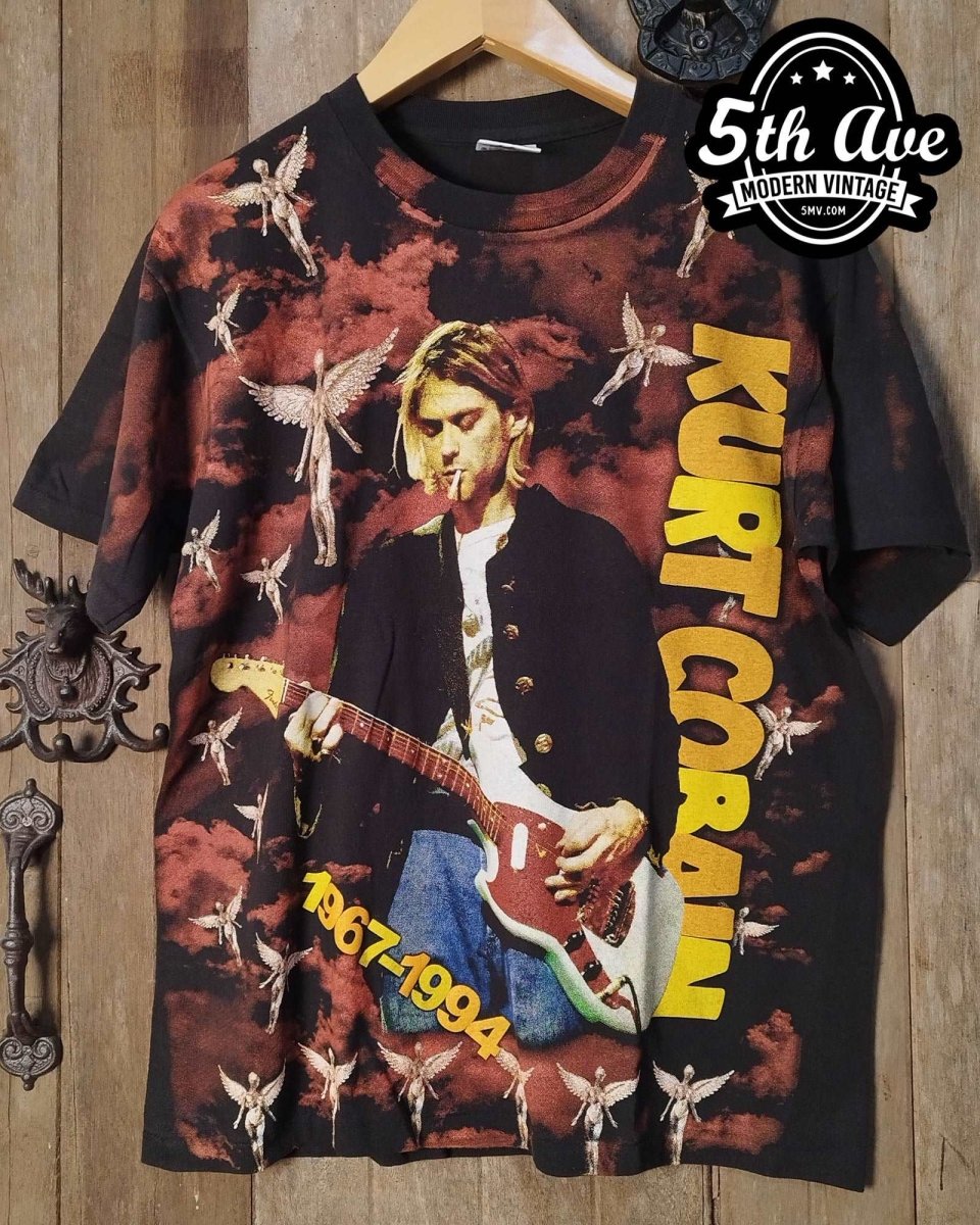 Kurt Cobain Nirvana - AOP all over print New Vintage Band T shirt - Vintage Band Shirts