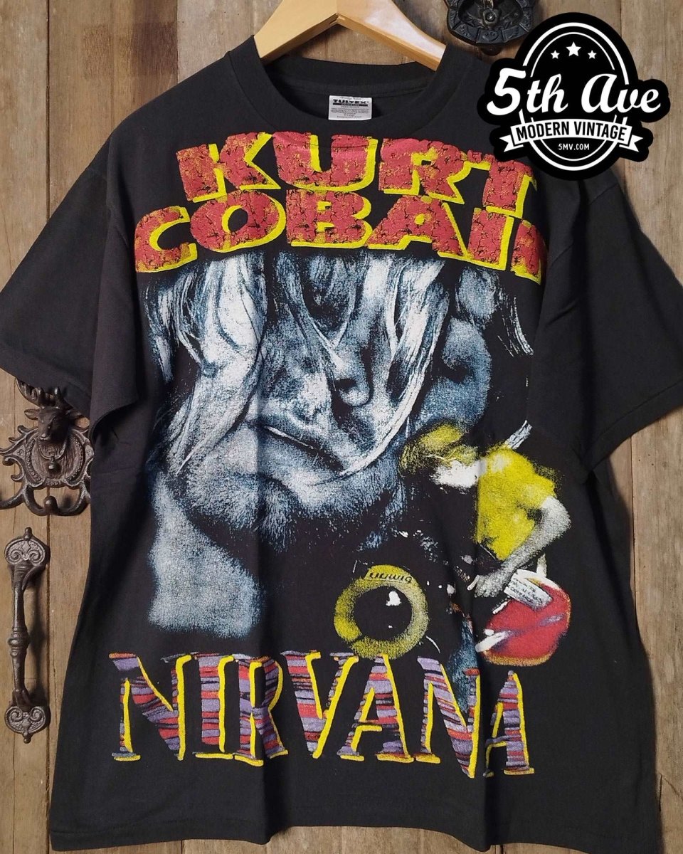 Kurt Cobain Nirvana - AOP all over print New Vintage Band T shirt - Vintage Band Shirts