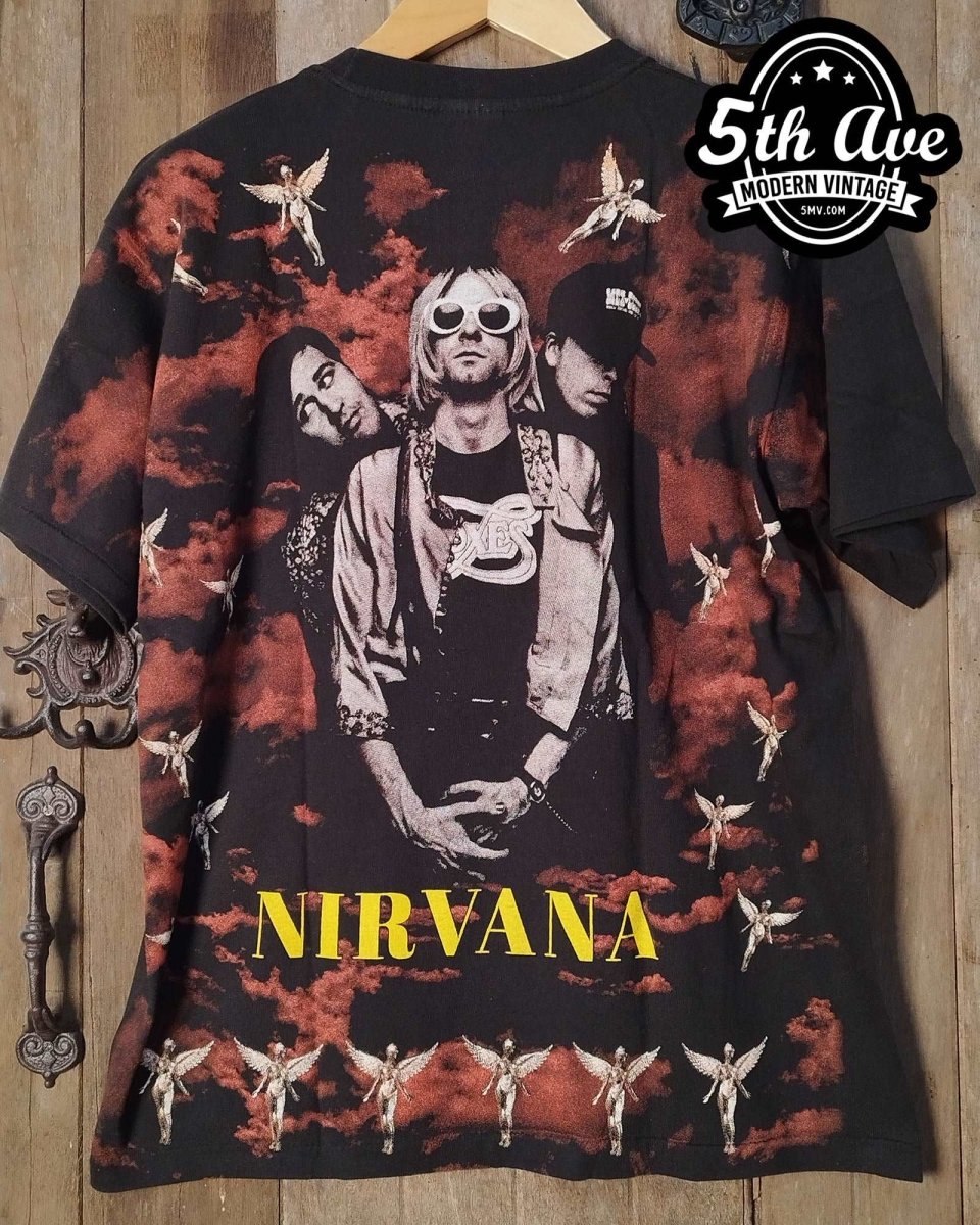 Kurt Cobain Nirvana - AOP all over print New Vintage Band T shirt - Vintage Band Shirts