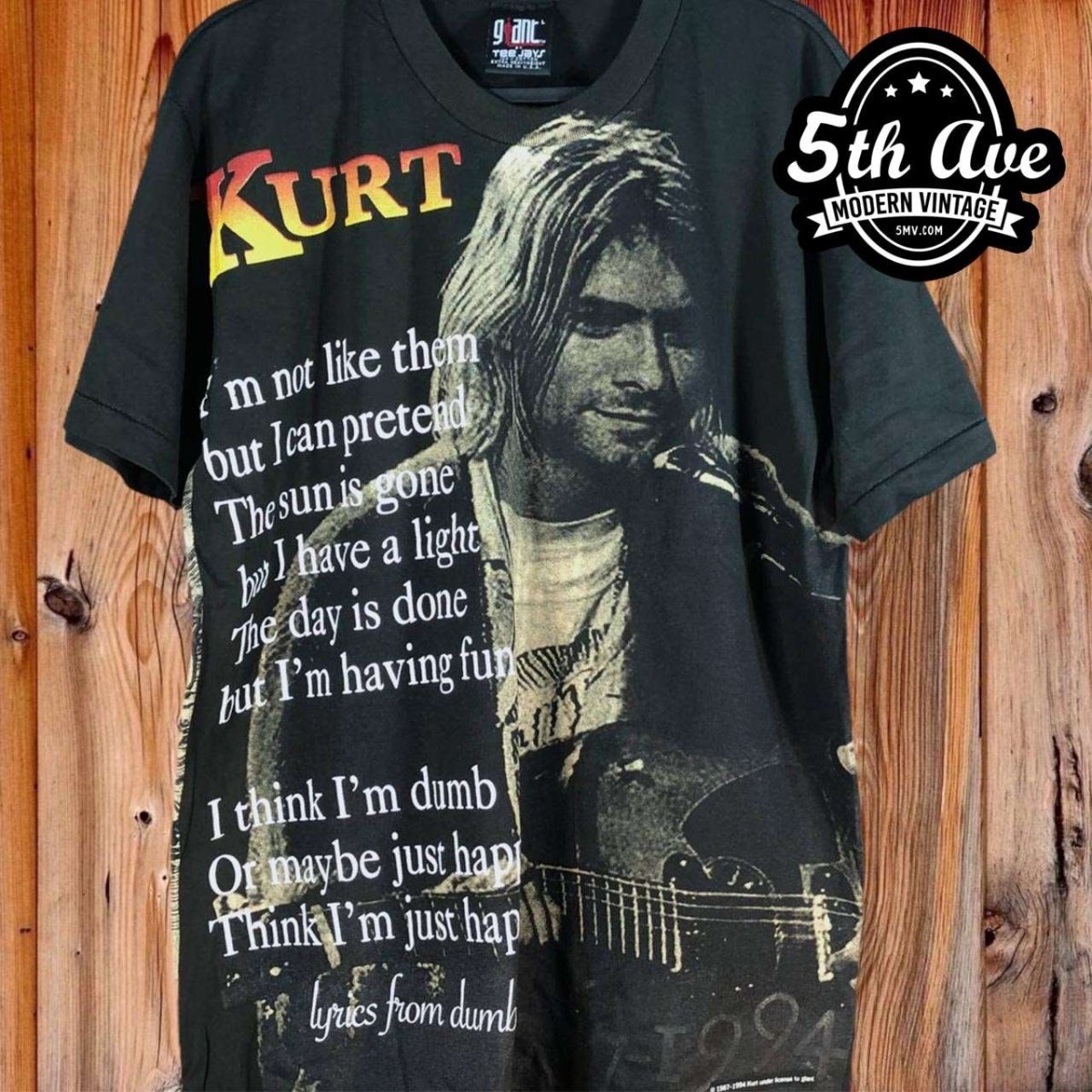 Kurt Cobain Nirvana Live at Last - AOP all over print New Vintage Band T shirt - Vintage Band Shirts