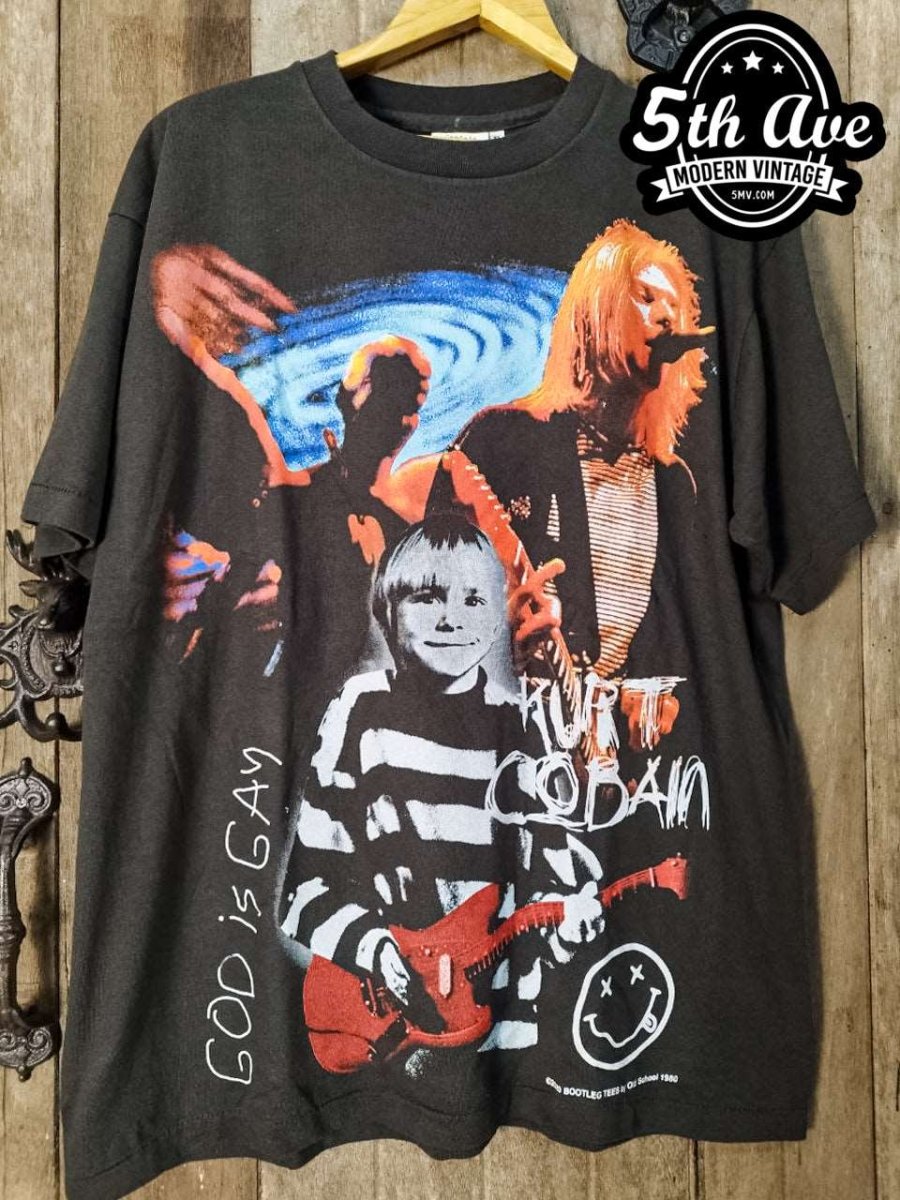 Kurt Cobain Nirvana - New Vintage Band T shirt - Vintage Band Shirts