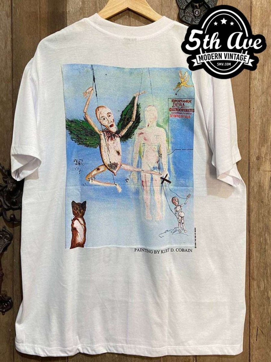 Kurt Cobain Nirvana Painting - New Vintage Band T shirt - Vintage Band Shirts