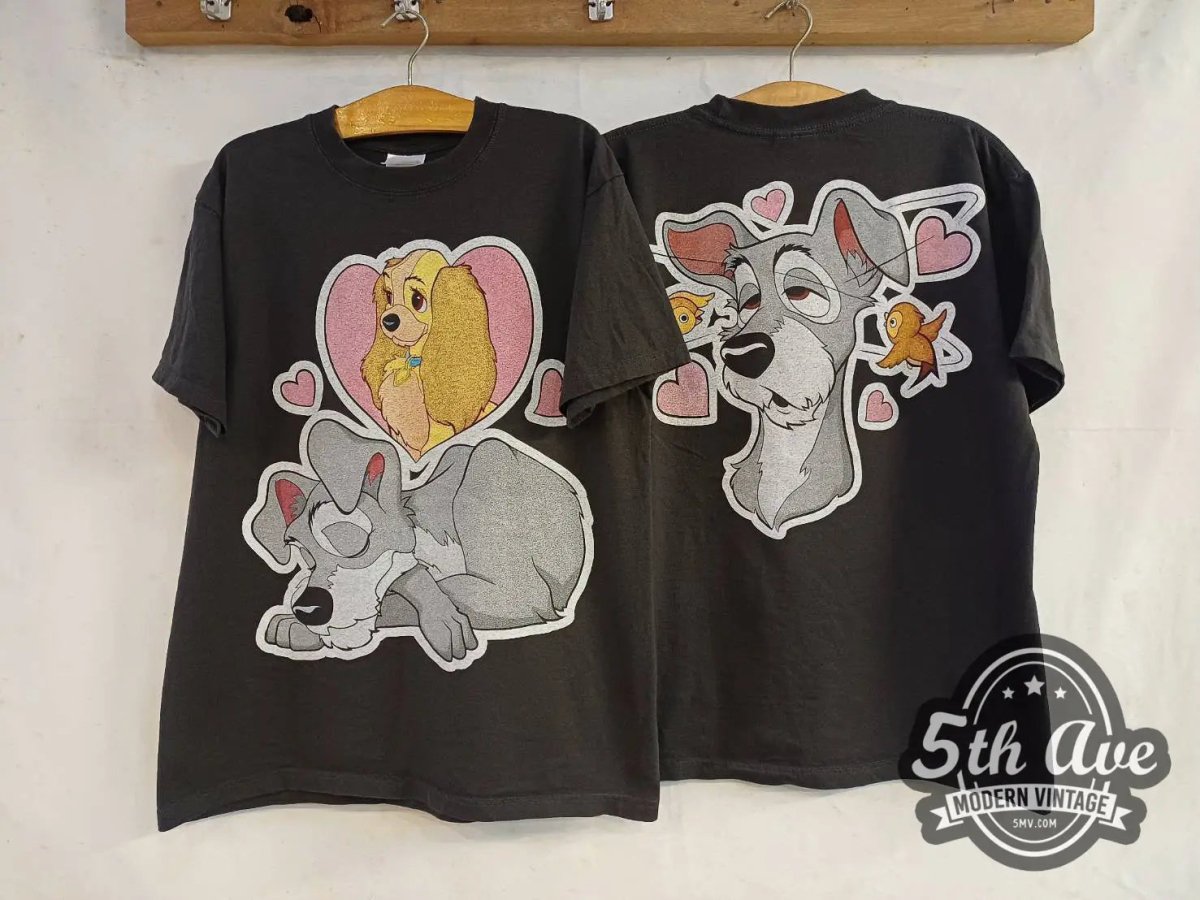 Lady and the Tramp - New Vintage Animation T shirt - Vintage Band Shirts