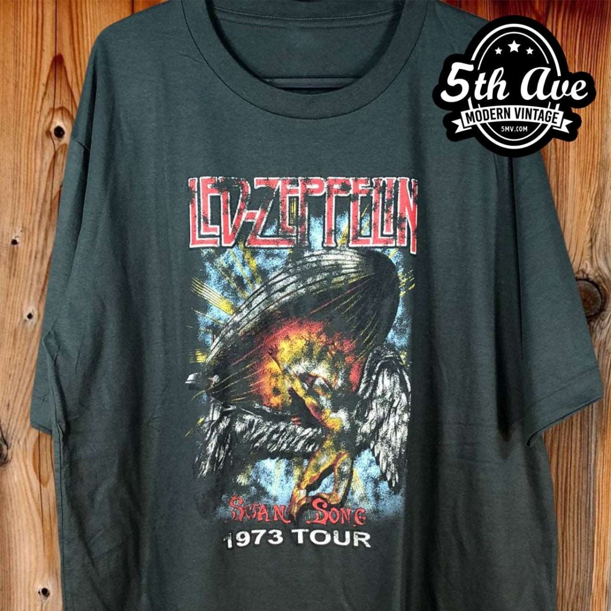 Led Zeppelin Swan Song U.S. Tour 1973 - New Vintage Band T shirt - Vintage Band Shirts