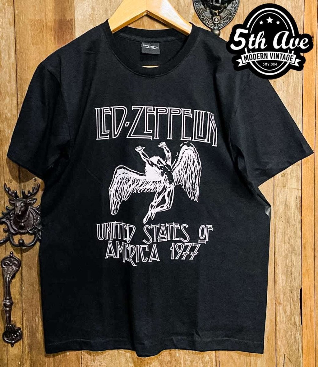 Led Zeppelin United State of America 1977 - New Vintage Band T shirt - Vintage Band Shirts