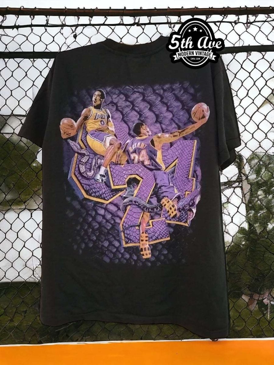 Legacy of the Black Mamba: Kobe Bryant Collage Tribute T-Shirt - Vintage Band Shirts