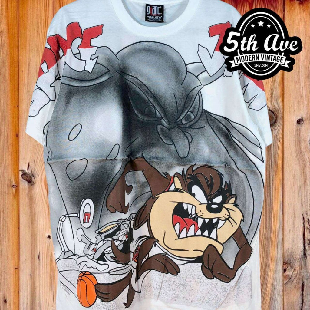 Vintage 1996 Looney Tunes Taz All store over Print shirt