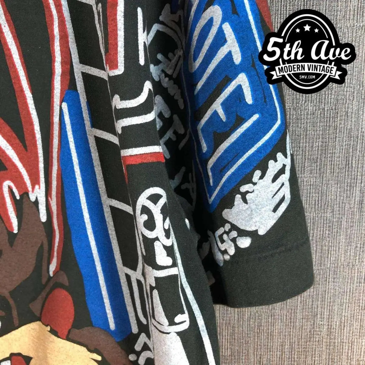 Looney Tunes Taz-Mania Tazmanian Devil - AOP all over print New Vintage Animation T shirt - Vintage Band Shirts