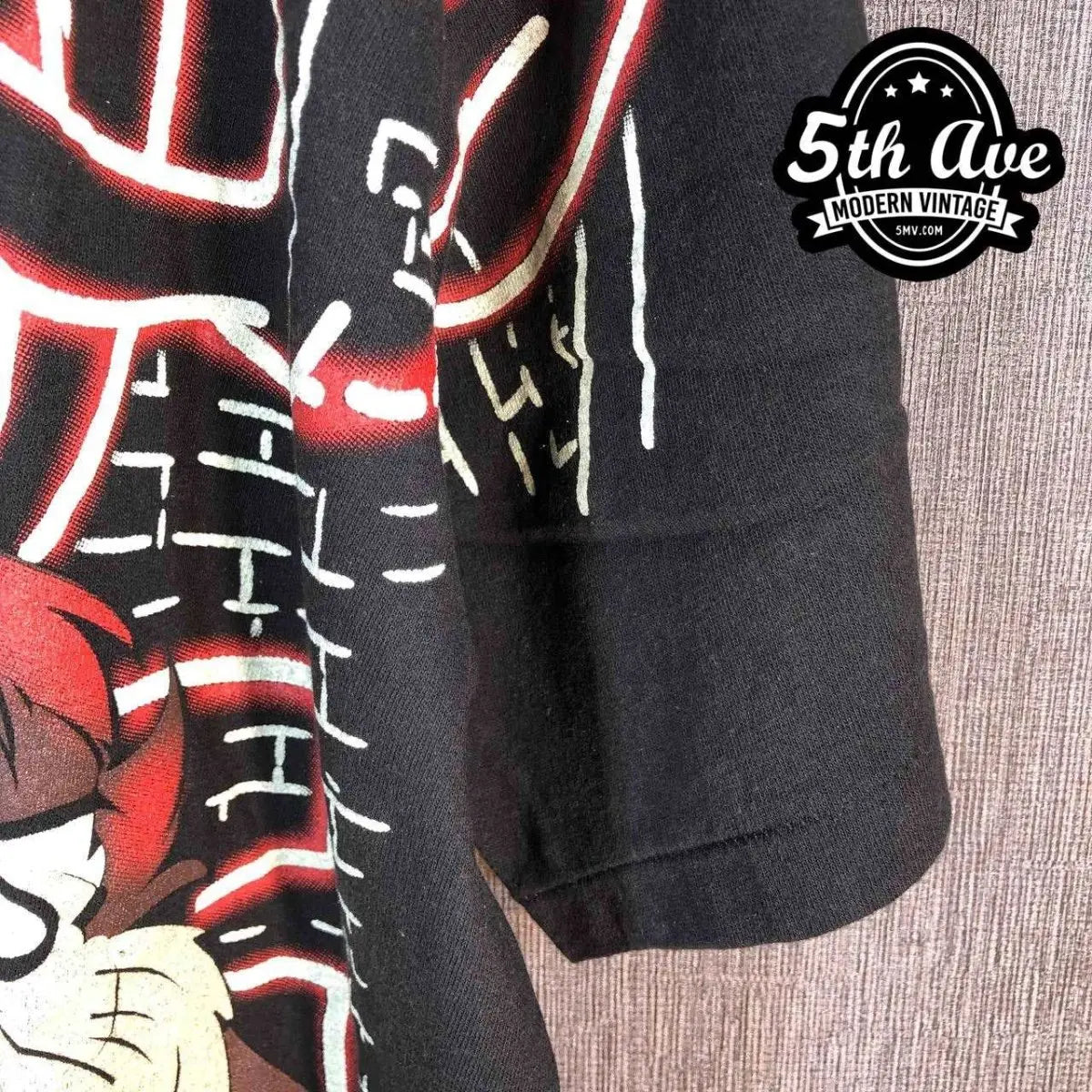 Looney Tunes Taz-Mania Tazmanian Devil - AOP all over print New Vintage Animation T shirt - Vintage Band Shirts