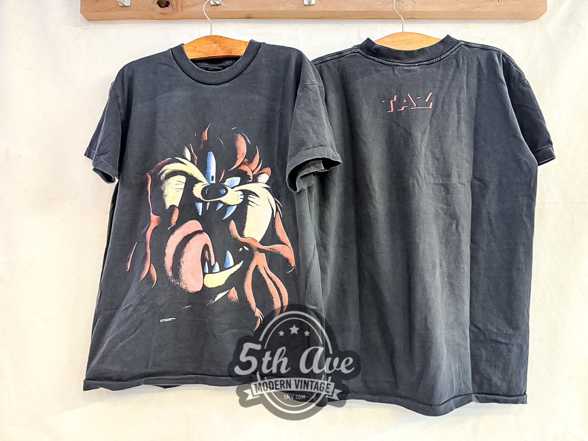 Looney Tunes Taz - Mania Tazmanian Devil - Vintage Reprint Animation T-Shirt - Vintage Band Shirts