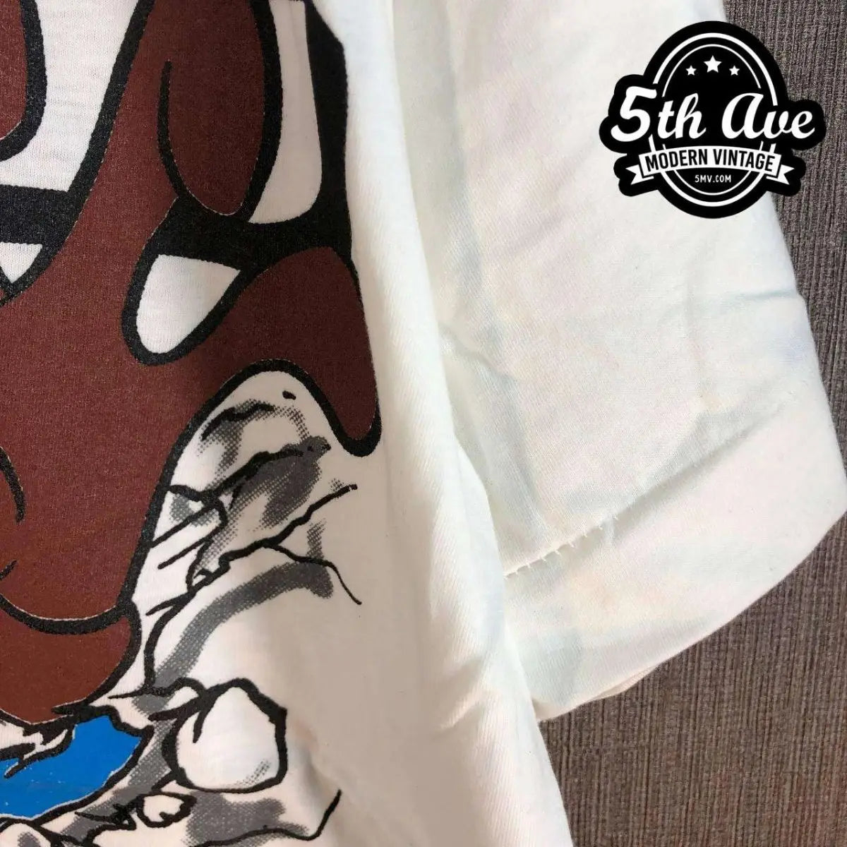 Looney Tunes Taz-Mania Warning Wild Thing - AOP all over print New Vintage Animation T shirt - Vintage Band Shirts