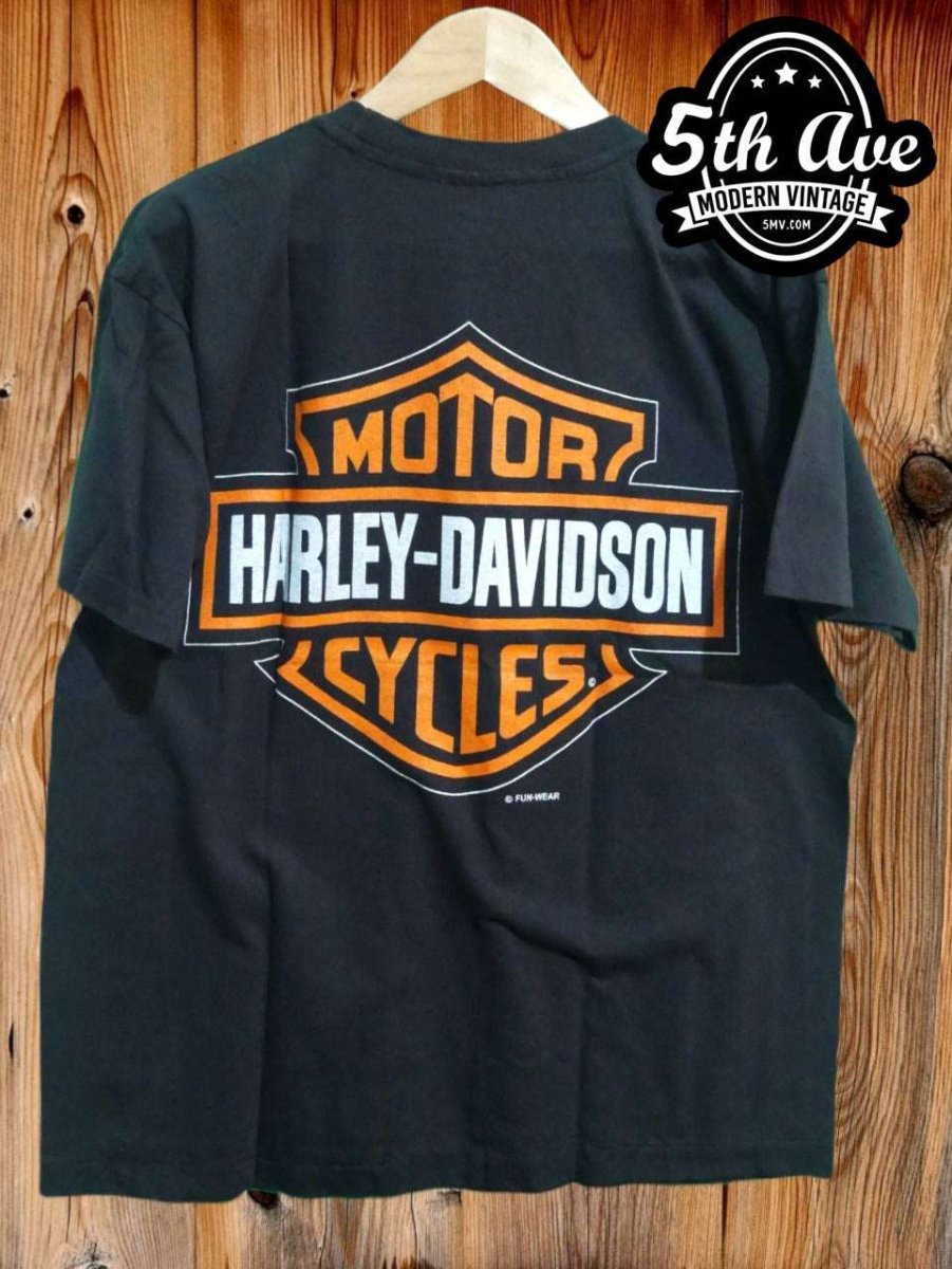 Looney Tunes Taz-Mania x Harley Davidson Roadhog - New Vintage Animation T shirt - Vintage Band Shirts