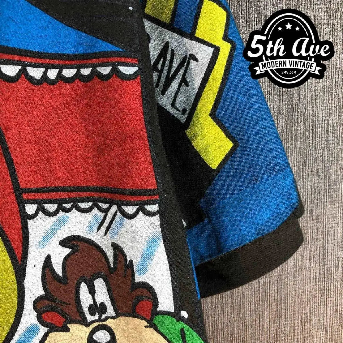 Looney Tunes Tweety Sylvester and Taz-Mania - AOP all over print New Vintage Animation T shirt - Vintage Band Shirts