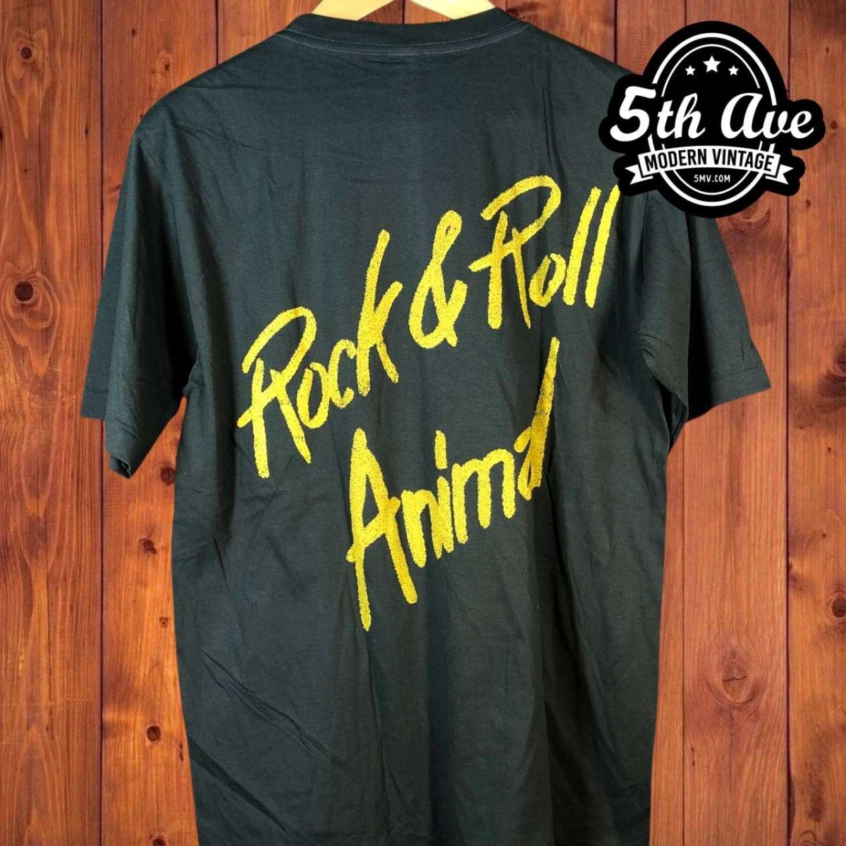 Lou Reed 'Rock 'n' Roll Animal' Distressed Cotton T-Shirt - Vintage Band Shirts