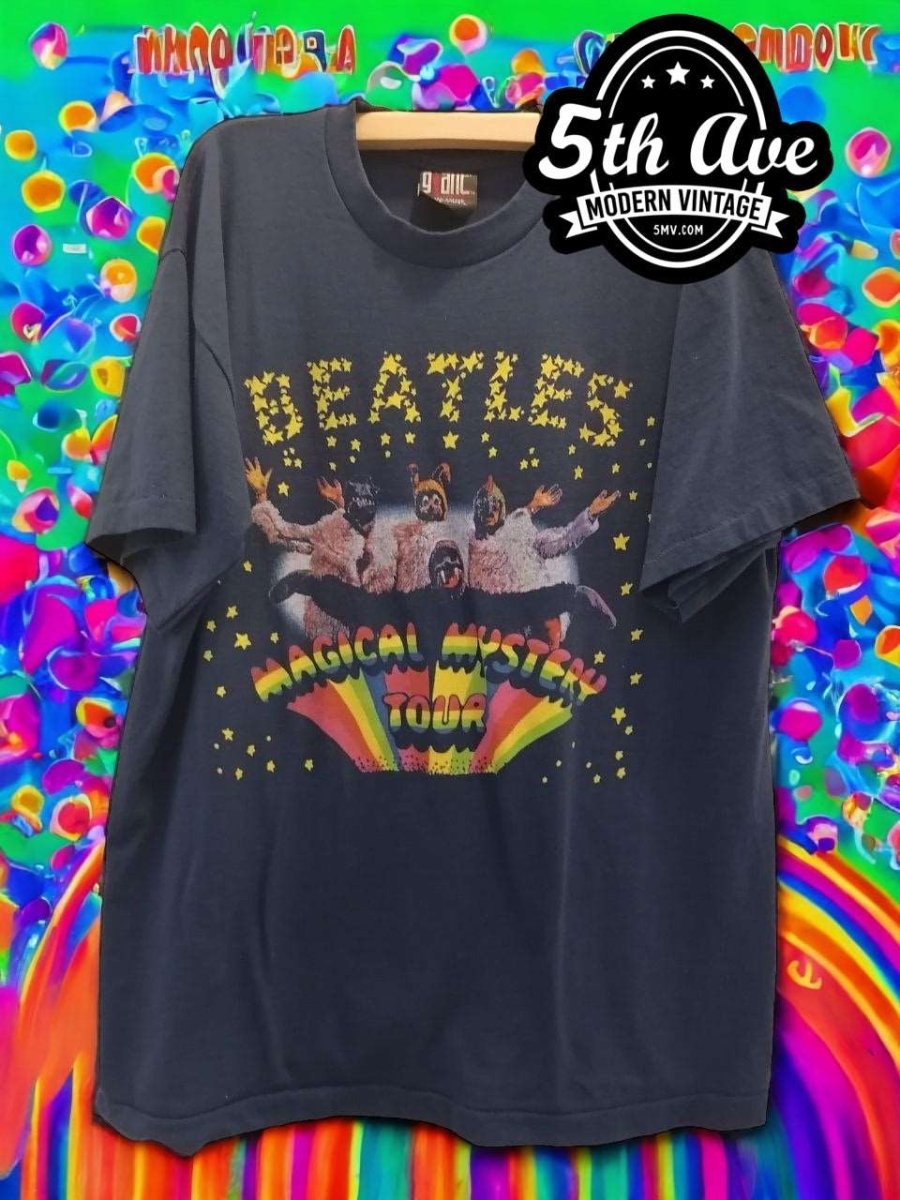 The Beatles Tie Dyed Magical Mystery outlet Tour Graphic Tee Shirt Size S/ P