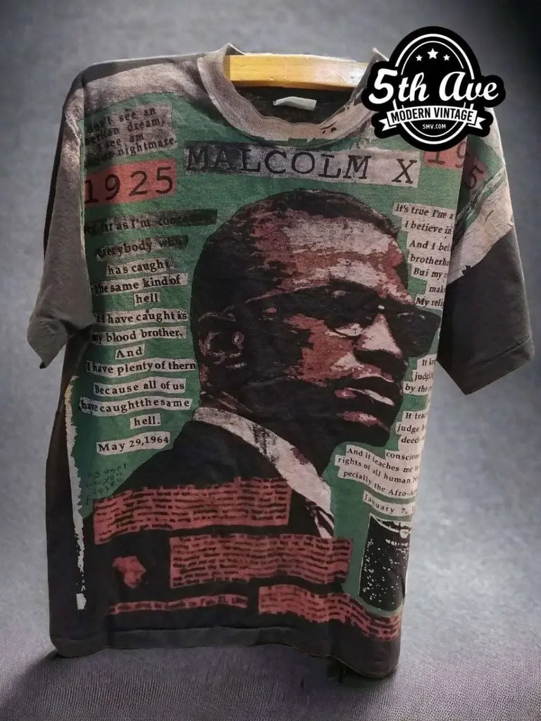 Malcolm X Mosquitohead AOP all over print New Vintage T shirt 