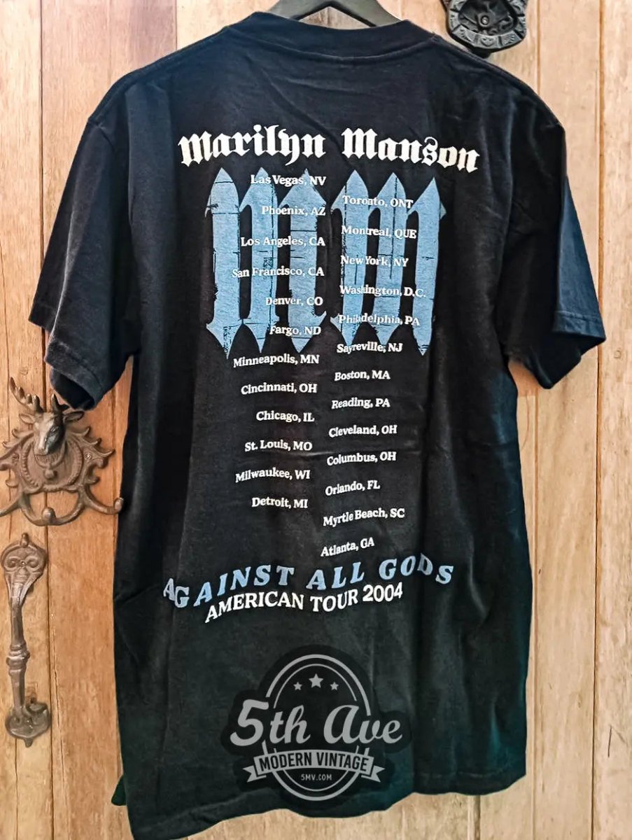 Marilyn Manson Against All Gods American Tour 2004 - New Vintage Band T shirt - Vintage Band Shirts