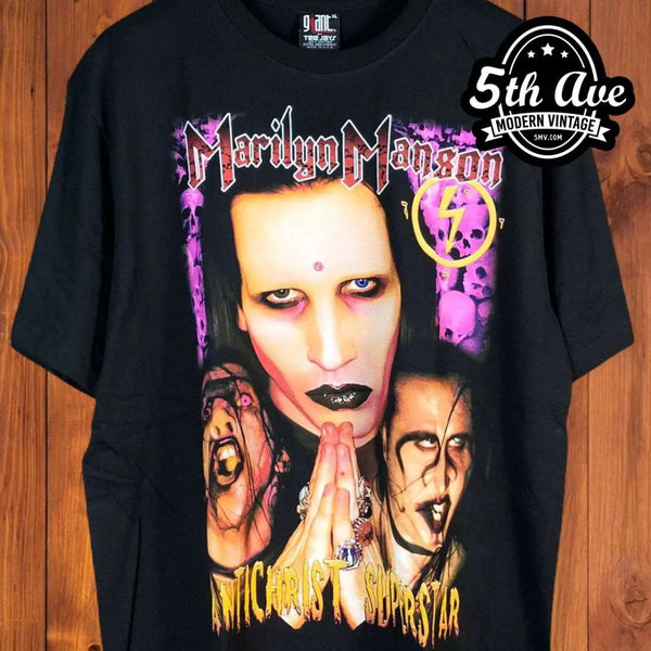 Marilyn Manson ハンドサインTシャツ ヴィンテージ 90s MARILYN MANSON WE HATE LOVE HAND SIGN