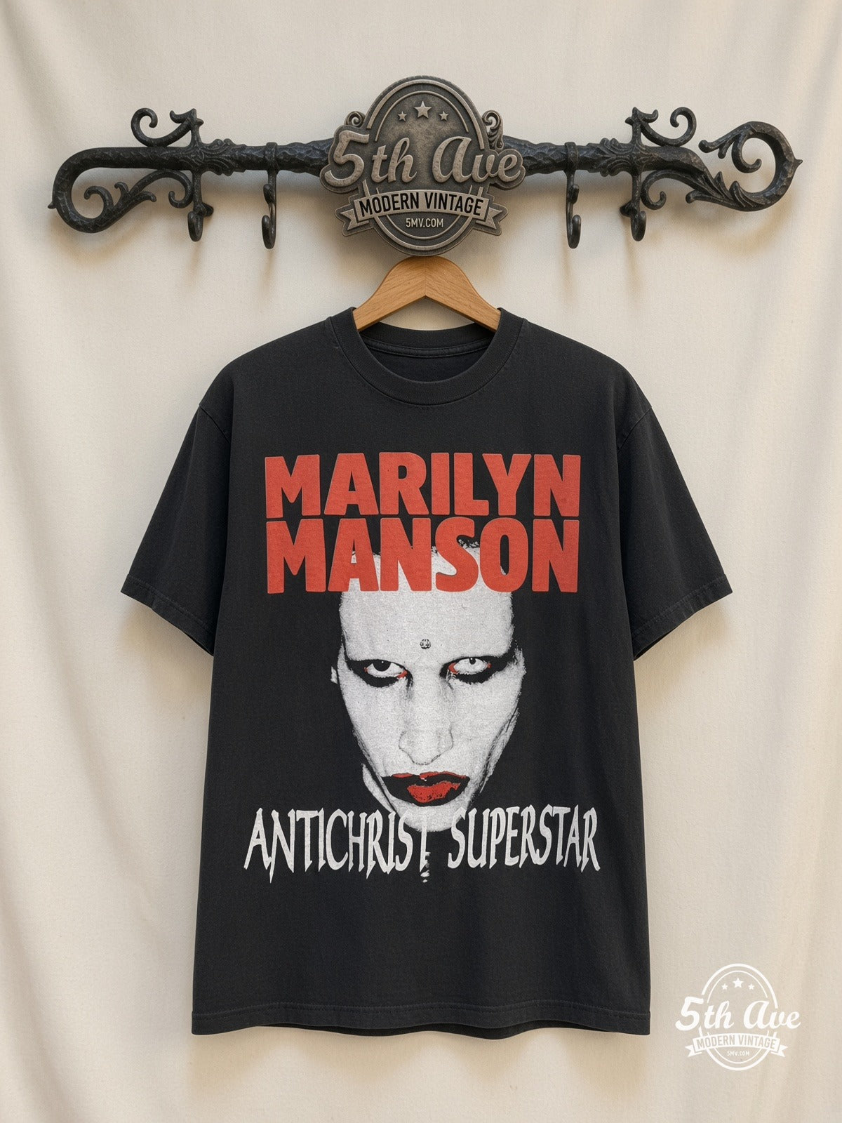 Marilyn Manson Antichrist Superstar Tour vintage band t-shirt on rack