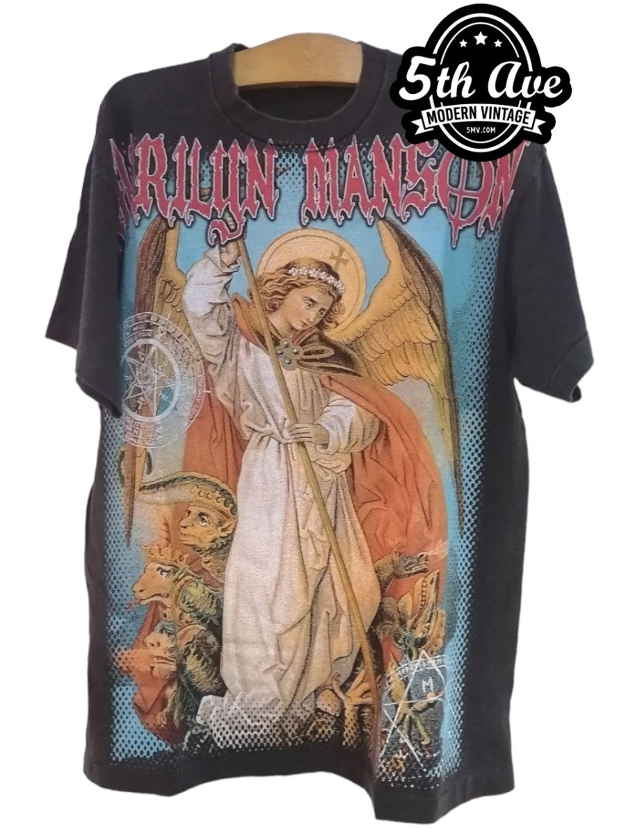 Marilyn Manson insane wtf GODLIKE bootleg - Vintage Band Shirts