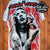 Marilyn Manson: Rebel Soul All-Over Print Single Stitch White t shirt - Vintage Band Shirts