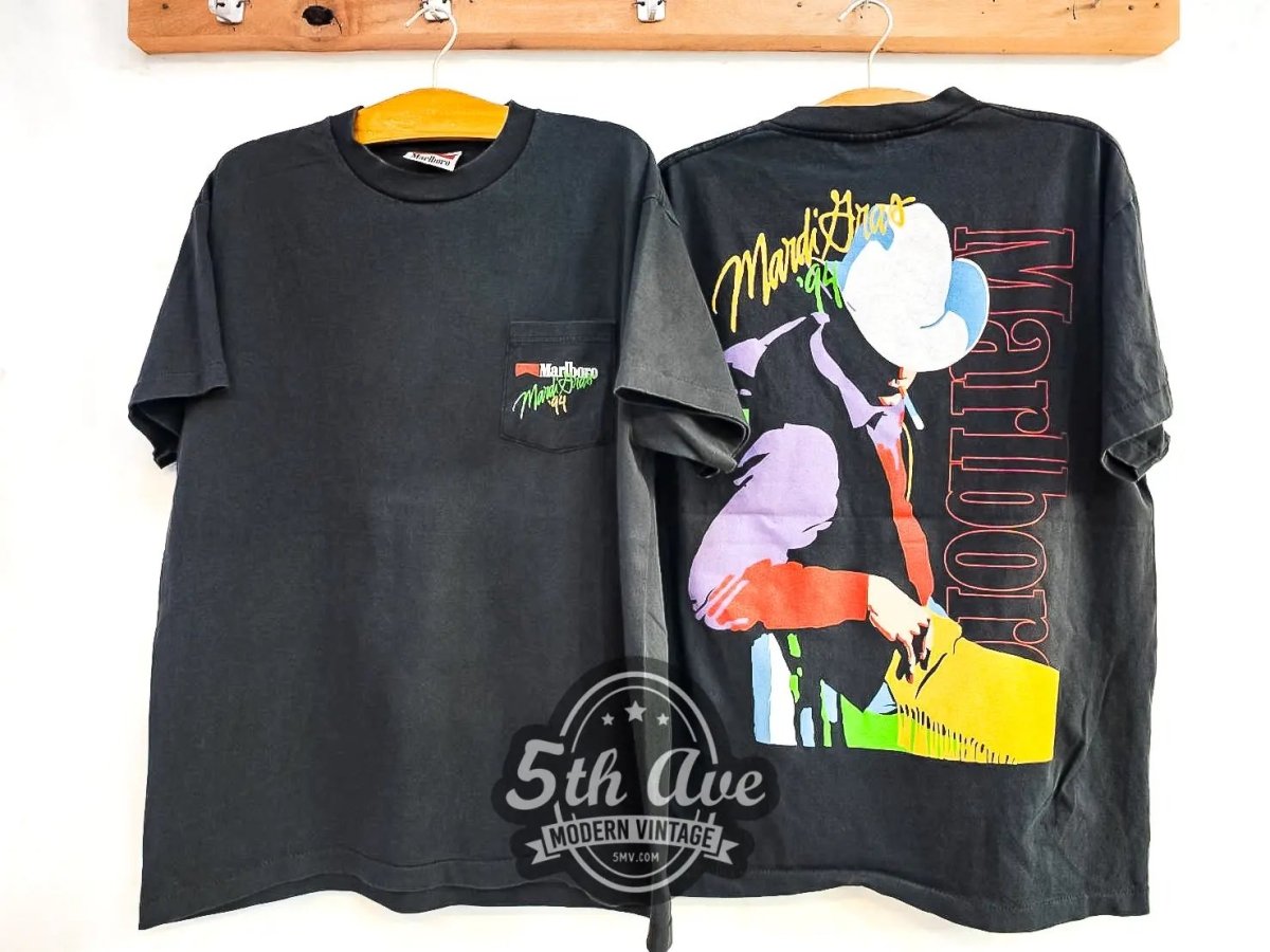 Marlboro Mardi Gras 1994 - Vintage Reprint T-Shirt - Vintage Band Shirts