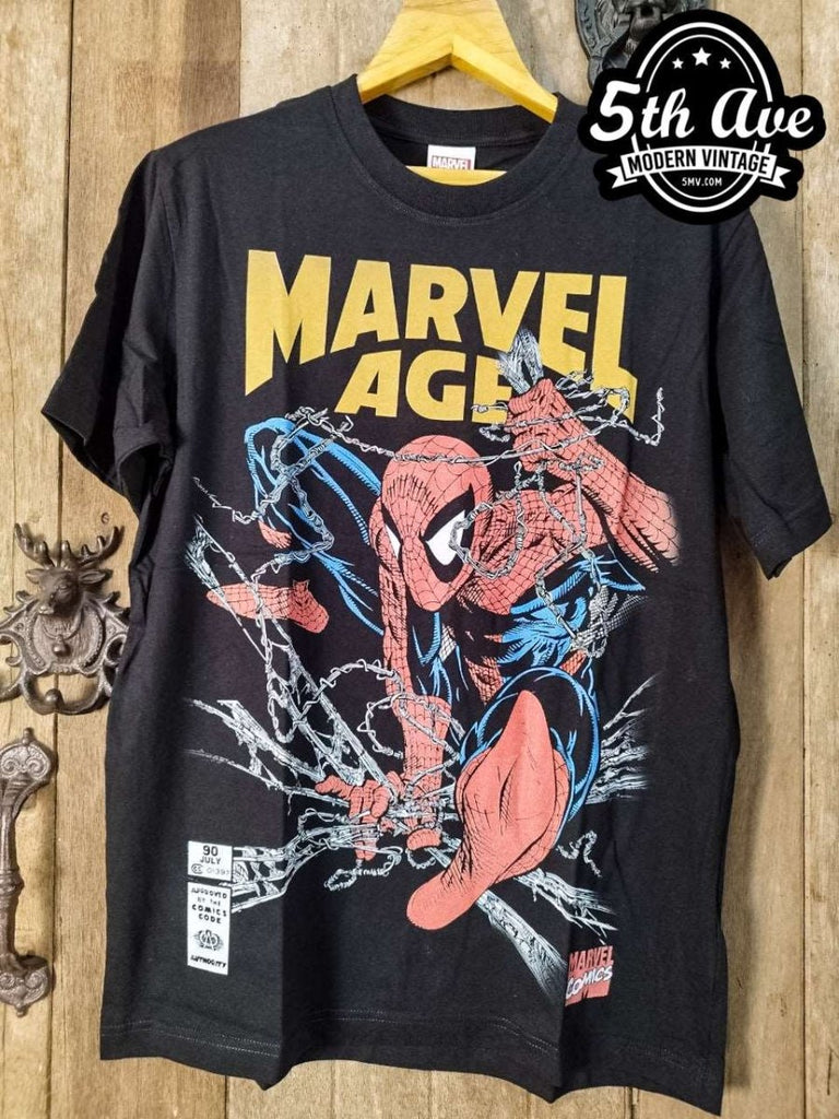 Marvel Spider Man AOP all over print New Vintage Comic T shirt Vintage Band Shirts