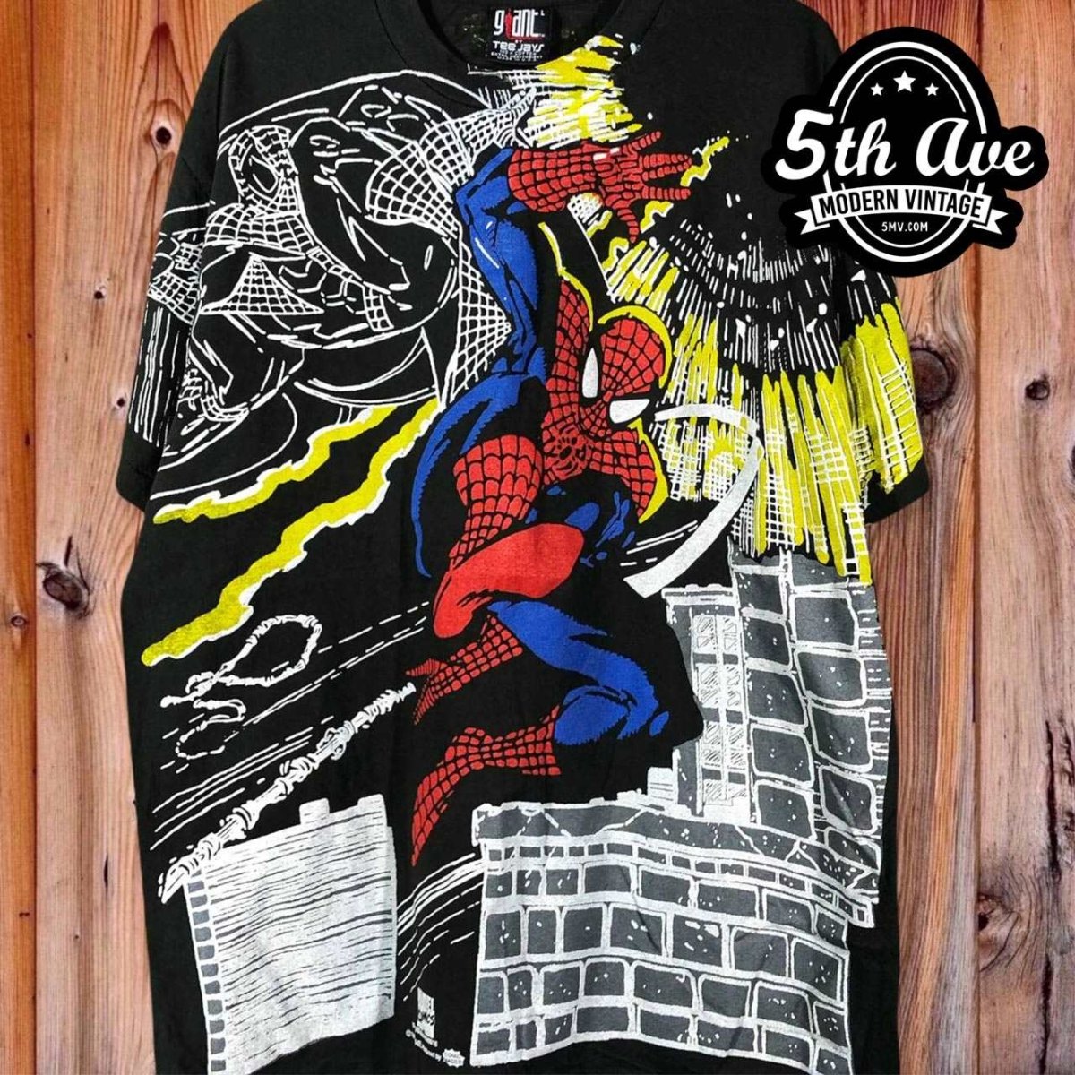 Marvel Spider-Man - AOP all over print New Vintage Comic T shirt Spiderman - Vintage Band Shirts