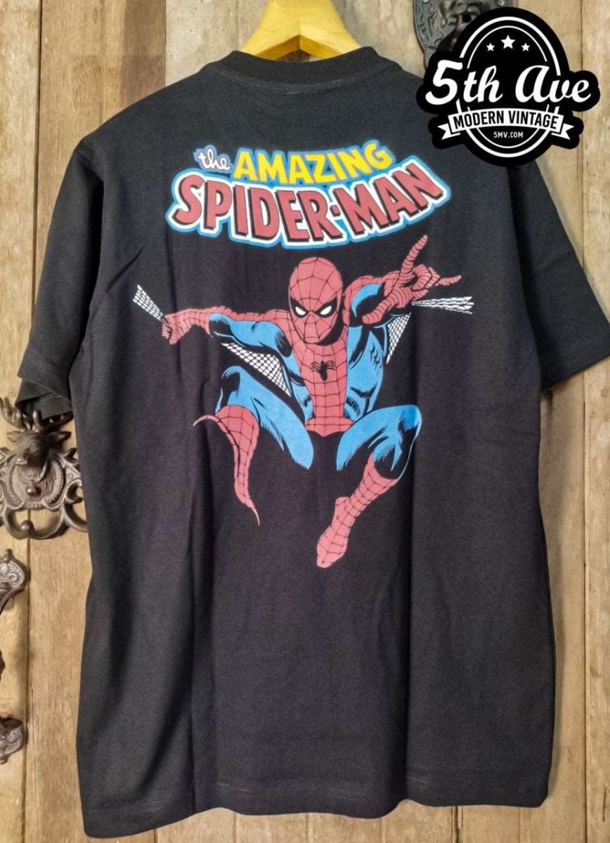 Marvel Spider-Man - New Vintage Comic T shirt - Vintage Band Shirts