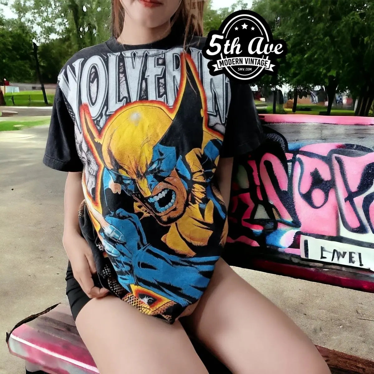 Marvel Wolverine Overprint T Shirt - Vintage Band Shirts