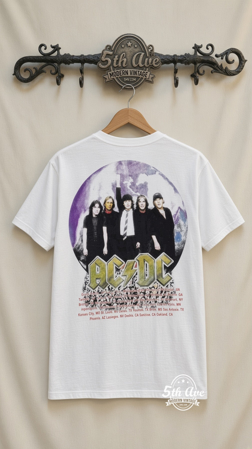 MB 021 AC/DC Purple Logo Band rack back