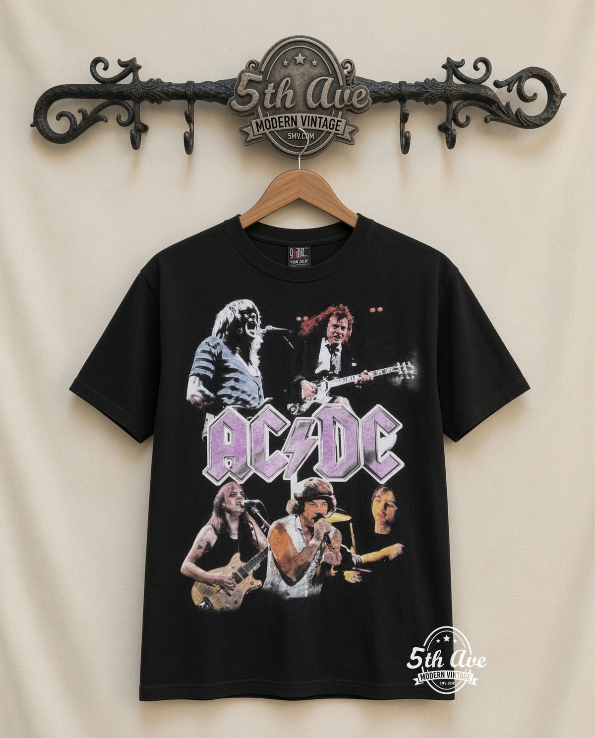 MB 021 AC/DC Purple Logo Band rack front